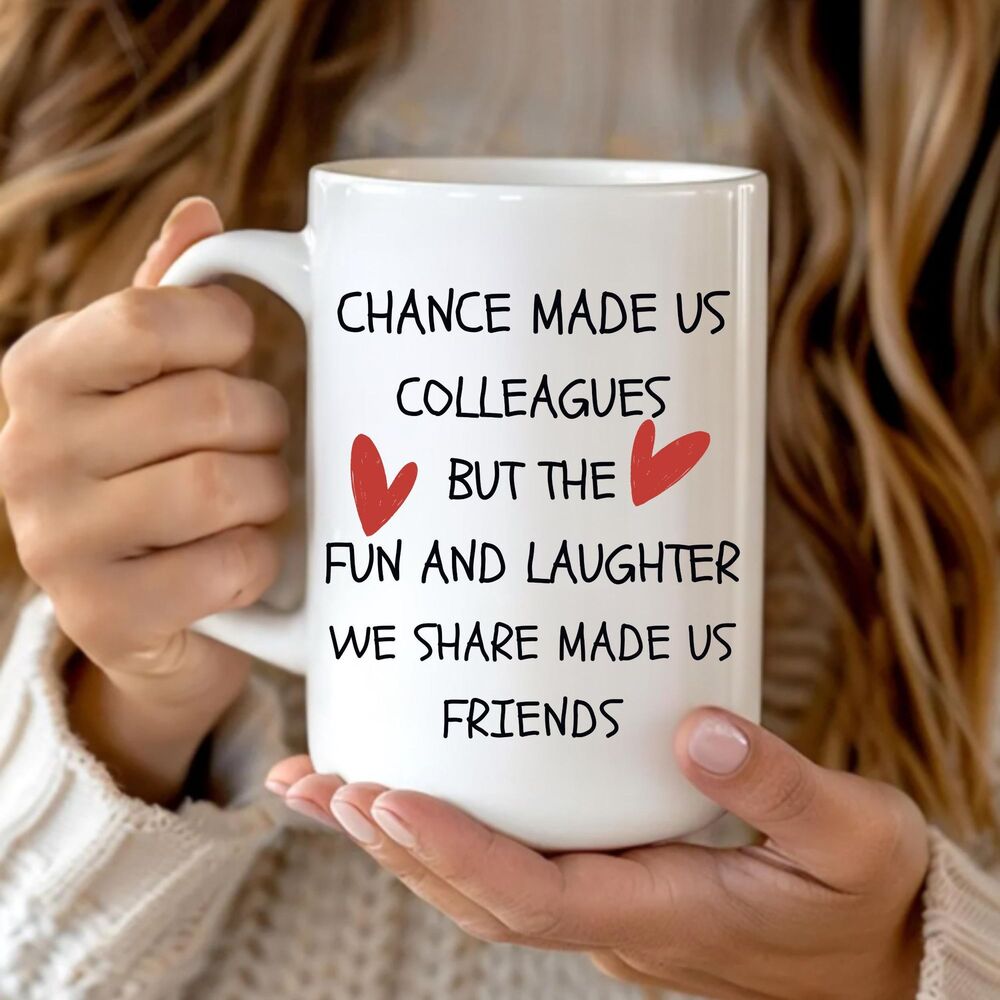 Chance Made Us Colleagues Mug, Coworker Friend Gift, Office Friendship Mug